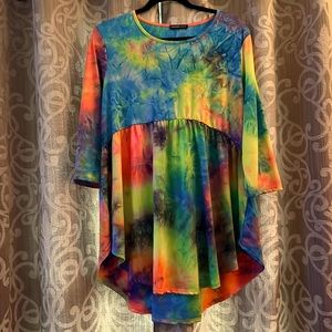 Tie dye baby doll top